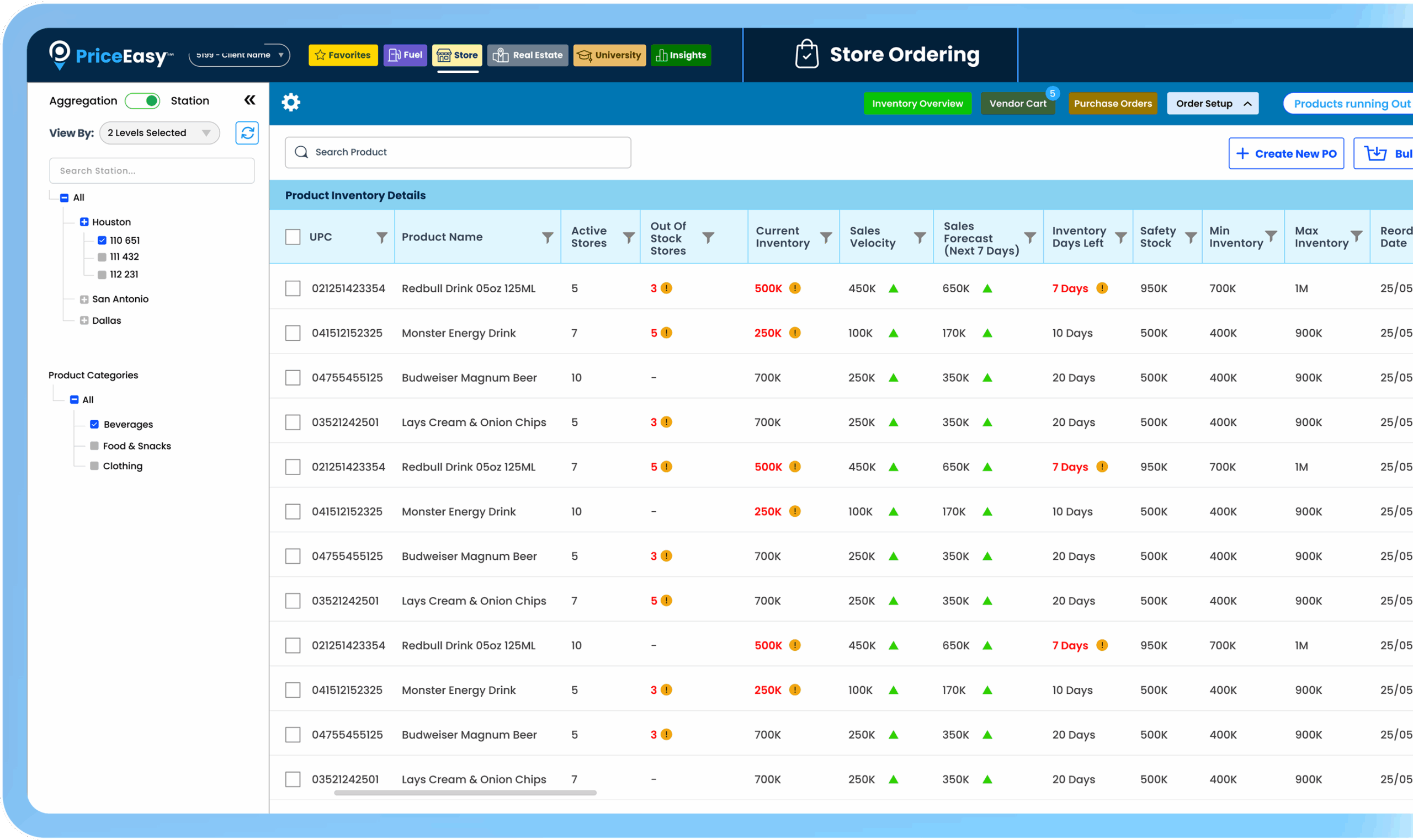 Priceeasy store ordering mobile