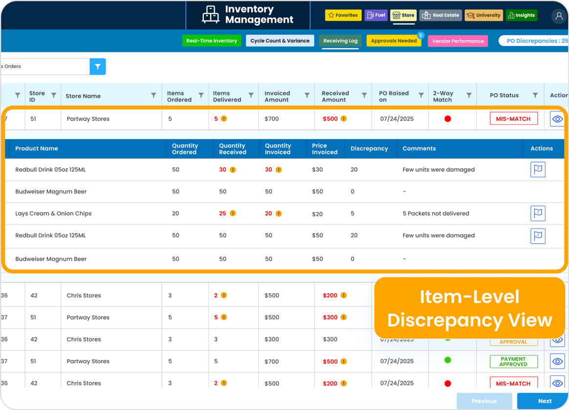 Invoice Reconciliation (3-Way-Match)